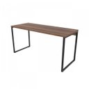 Ver imagem 3 de Escrivaninha Mesa Escritório Diretor Estilo Kuadra 150cm Industrial Nogal Marrom