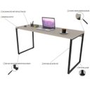 Ver imagem 4 de Mesa para Escritório Diretor Estilo Kuadra 150cm Industrial Connect Nude