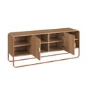 Ver imagem 4 de Rack Luna Orgânico Tv até 55'' 150x60cm 2 Portas Hanover/dourado 28070