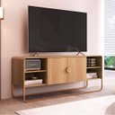 Ver imagem 2 de Rack Luna Orgânico Tv até 55'' 150x60cm 2 Portas Hanover/dourado 28070