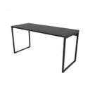 Ver imagem 3 de Escrivaninha Mesa Escritório Diretor Estilo Kuadra 150cm Industrial Preto Ônix