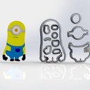 Ver imagem 2 de Cortador Kit Minions 04 Personagens Modulares Tamanho 7cm