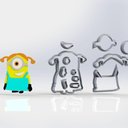 Ver imagem 4 de Cortador Kit Minions 04 Personagens Modulares Tamanho 7cm