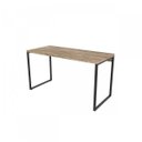 Ver imagem 3 de Escrivaninha Mesa Escritório Office Estilo Kuadra 135cm Industrial Carvalho Marrom