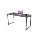 Ver imagem 5 de Escrivaninha Mesa Escritório Office Estilo Kuadra 135cm Industrial Carvalho Dark Marrom
