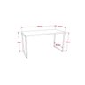 Escrivaninha Mesa Escritório Office Estilo Industrial 135cm Kuadra - 4