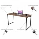 Ver imagem 5 de Escrivaninha Mesa Escritório Office Estilo Kuadra 135cm Industrial Nogal Marrom