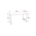 Ver imagem 4 de Escrivaninha Mesa Escritório Office Estilo Kuadra 135cm Industrial Nogal Marrom