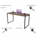 Ver imagem 5 de Escrivaninha Mesa Escritório Office Estilo Kuadra 135cm Industrial Nogal Marrom