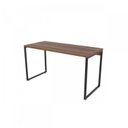 Ver imagem 3 de Escrivaninha Mesa Escritório Office Estilo Kuadra 135cm Industrial Nogal Marrom