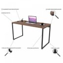 Ver imagem 5 de Escrivaninha Mesa Escritório Office Estilo Kuadra 135cm Industrial Nogal