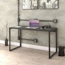 Ver imagem 1 de Escrivaninha Mesa Escritório Office Estilo Kuadra 135cm Industrial Preto Ônix