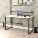 Ver imagem 2 de Escrivaninha Mesa Escritório Office Estilo Industrial 135cm Kuadra