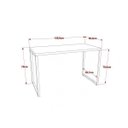 Ver imagem 4 de Escrivaninha Mesa Escritório Office Estilo Industrial 120cm Kuadra