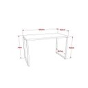 Ver imagem 4 de Escrivaninha Mesa Escritório Office Estilo Kuadra 120cm Industrial Carvalho Dark