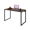 Ver imagem 7 de Escrivaninha Mesa Escritório Office Estilo Kuadra 120cm Industrial Carvalho Dark Marrom