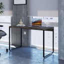 Ver imagem 1 de Escrivaninha Mesa Escritório Office Estilo Kuadra 120cm Industrial Carvalho Dark Marrom