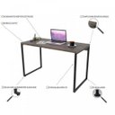 Ver imagem 5 de Escrivaninha Mesa Escritório Office Estilo Kuadra 120cm Industrial Carvalho Dark