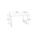 Ver imagem 4 de Escrivaninha Mesa Escritório Office Estilo Kuadra 120cm Industrial Carvalho Dark