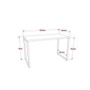 Ver imagem 4 de Escrivaninha Mesa Escritório Office Estilo Kuadra 120cm Industrial Nogal