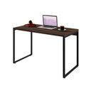 Ver imagem 5 de Escrivaninha Mesa Escritório Office Estilo Kuadra 120cm Industrial Nogal Marrom