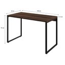 Ver imagem 4 de Escrivaninha Mesa Escritório Office Estilo Kuadra 120cm Industrial Nogal Marrom