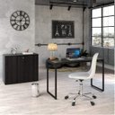 Ver imagem 7 de Escrivaninha Mesa Escritório Office Estilo Kuadra Compace 120cm Industrial Yescasa Preto Ônix