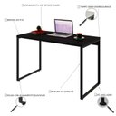 Ver imagem 6 de Escrivaninha Mesa Escritório Office Estilo Kuadra Compace 120cm Industrial Yescasa Preto Ônix