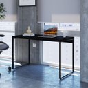 Ver imagem 1 de Escrivaninha Mesa Escritório Office Estilo Kuadra Compace 120cm Industrial Yescasa Preto Ônix