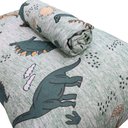 Ver imagem 5 de Jogo de Cama Solteiro Kids 2 Pçs Doce Vida Malha 70% Algodão 30% Poliéster Dino Selva