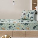 Ver imagem 3 de Jogo de Cama Solteiro Kids 2 Pçs Doce Vida Malha 70% Algodão 30% Poliéster Dino Selva