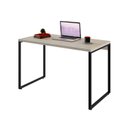 Ver imagem 5 de Escrivaninha Mesa Escritório Office Estilo Kuadra 120cm Industrial Snow Bege