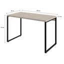 Ver imagem 4 de Escrivaninha Mesa Escritório Office Estilo Kuadra 120cm Industrial Snow Bege