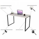 Ver imagem 5 de Escrivaninha Mesa Escritório Office Estilo Kuadra 120cm Industrial Snow