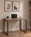 Ver imagem 1 de Escrivaninha Mesa Escritório Office Estilo Kuadra 90cm Industrial Carvalho Marrom
