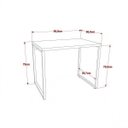 Ver imagem 4 de Escrivaninha Mesa Escritório Office Estilo Kuadra 90cm Industrial Carvalho Marrom