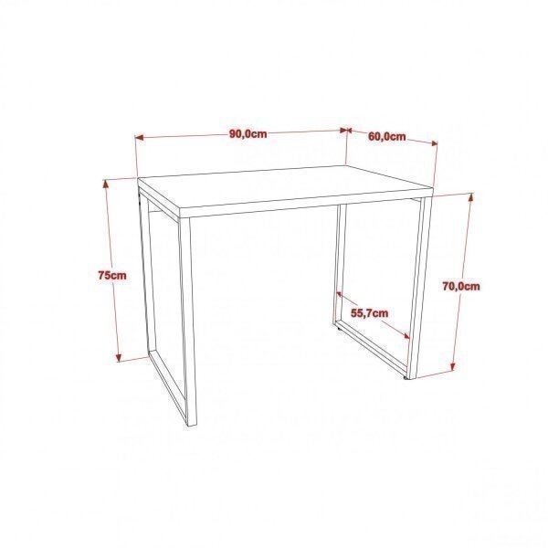 Mesa para Escritório Office Estilo Industrial 90cm Kuadra Compace - 4