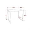 Escrivaninha Mesa Escritório Office Estilo Industrial 90cm Kuadra - 4
