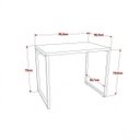 Ver imagem 4 de Escrivaninha Mesa Escritório Office Estilo Kuadra 90cm Industrial Carvalho Marrom
