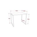 Ver imagem 4 de Escrivaninha Mesa Escritório Office Estilo Kuadra 90cm Industrial Carvalho Dark Marrom