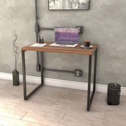 Mesa para Escritório Office Estilo Industrial 90cm Kuadra  - 2