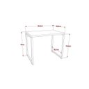 Ver imagem 4 de Escrivaninha Mesa Escritório Office Estilo Kuadra 90cm Industrial Nogal Marrom