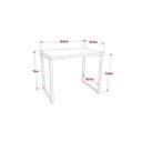 Ver imagem 4 de Escrivaninha Mesa Escritório Office Estilo Kuadra 90cm Industrial Nogal