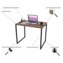 Ver imagem 5 de Escrivaninha Mesa Escritório Office Estilo Kuadra 90cm Industrial Nogal