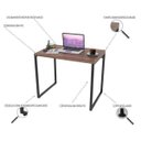 Ver imagem 5 de Escrivaninha Mesa Escritório Office Estilo Kuadra 90cm Industrial Nogal Marrom