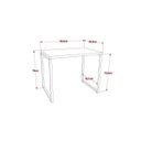 Ver imagem 4 de Escrivaninha Mesa Escritório Office Estilo Industrial 90cm Kuadra