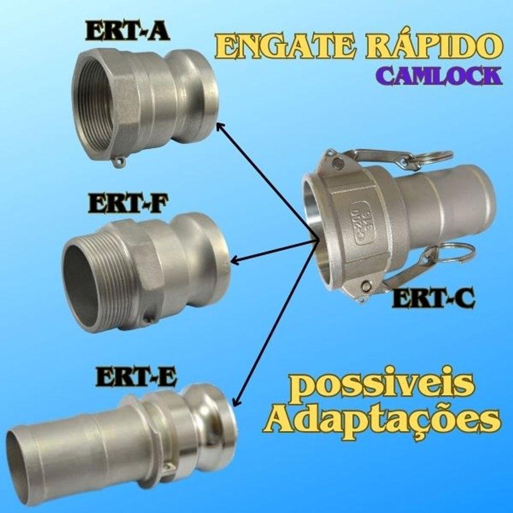Adaptador Engate Rápido Rosca Fêmea (bsp) Ert-a 2 Pol.- Camlock - 2