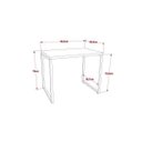 Ver imagem 4 de Escrivaninha Mesa Escritório Office Estilo Kuadra 90cm Industrial Preto Ônix