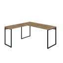 Ver imagem 3 de Escrivaninha Mesa Escritório em L Estilo 1,50MX1, Kuadra Compace 150cm Industrial Carvalho Marrom