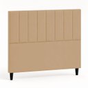 Ver imagem 6 de Cabeceira Estofada Elen Moderna para Quarto Cama Box Casal 140 cm Tecido Suede Nude